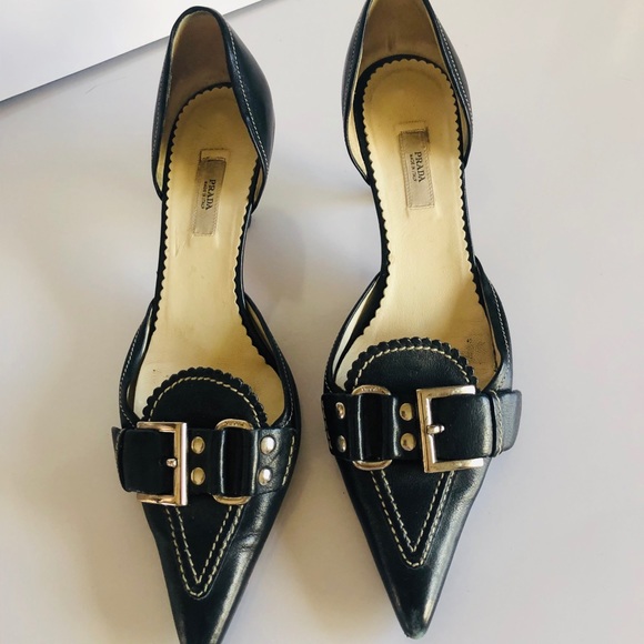 Prada Dark Navy d’Orsay - Picture 1 of 3